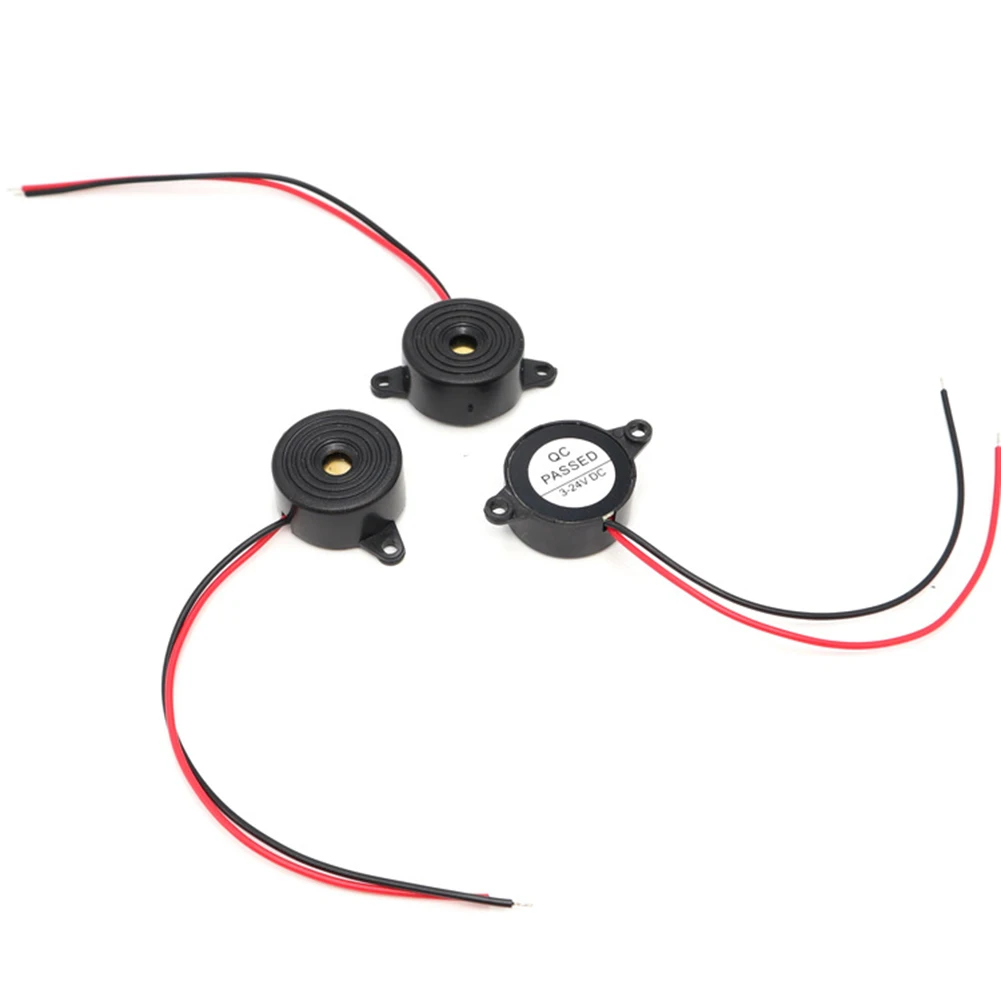 

Car Alarm Ringer Active Piezo Buzzers DC 3V-24V Electronic Buzzer Small Enclosed Piezo Electric Beeper With Wires Auto Accessory