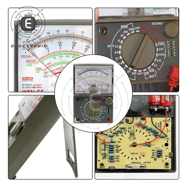 Analog Multimeter DE-960TR AC DC Volt Ohm Current Testing