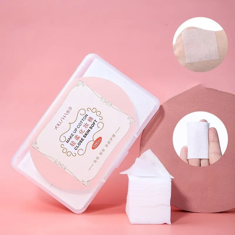 Description Picture 2 of itemHigh Quality 1000PCS/Set Disposable Makeup Cotton Wipes Soft Remover Pads Facial Cleansing Paper Wipe Cosmetic Pad