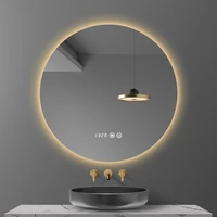 70/80CM Round Mirror 3 Color Adjustable Backlight With Smart Hotel Bedroom Defogging Decorative Mirror LED Bathroom 1
