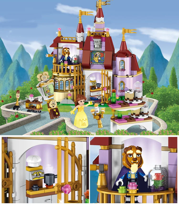 Building Blocks Friends Beauty And The Beast Princess Castle Sets Brick