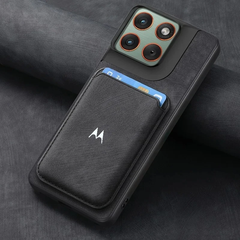Vintage Magnetic Card Wallet Holder Phone Case with Leather Protective Cover