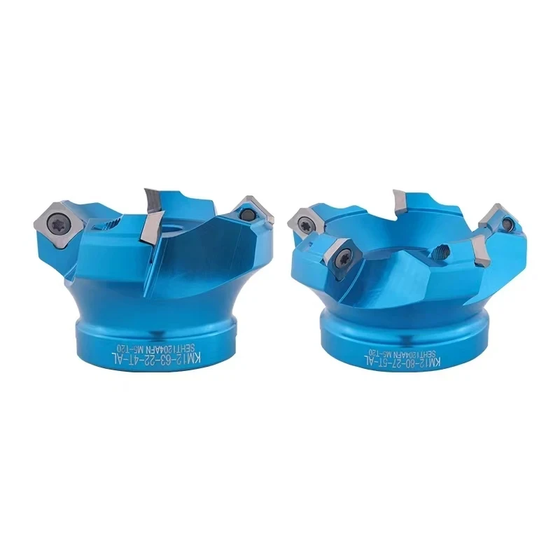 45 Angle KM12 45&deg;face Aluminum Flat Head End Mill SEKT1204 Insert BAP 400R 90&deg;-angle Cutter Head for Aluminum Face Milling Cutte