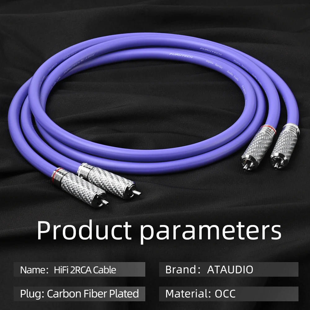 Hi-End One Pair Cavo Audio 2Rca 7N Occ Con Connettore Rodiato Da Rca A Rca Maschio A Maschio Per Amplificatore Dac Tv Box