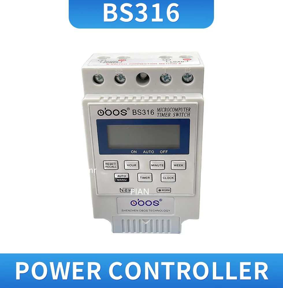 KG316T AC 220V 25A 딘 레일 LCD 디지털 프로그래머블 전자 타이머 스위치 디지털 타이머 컨트롤러 BS316