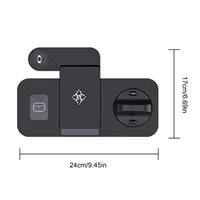 6-in-1 Foldable Fast Wireless Charging Station Fast Magnetic Charging Stand Dock 15W Fast Wireless Charger for  Devices 5
