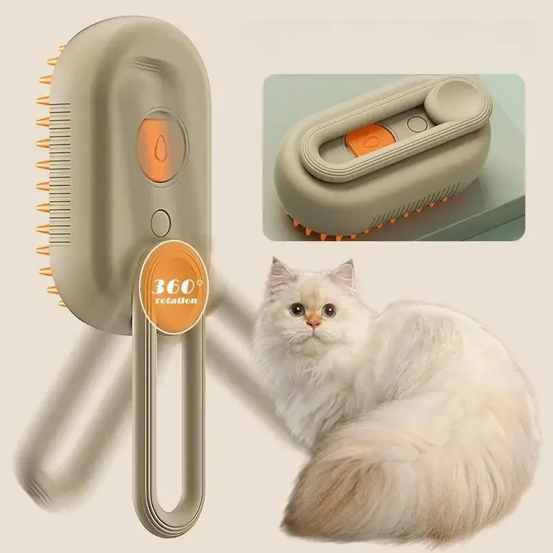 Pet Grooming Steam Brush - Hair Removal & Massage Comb with Steamy Spray