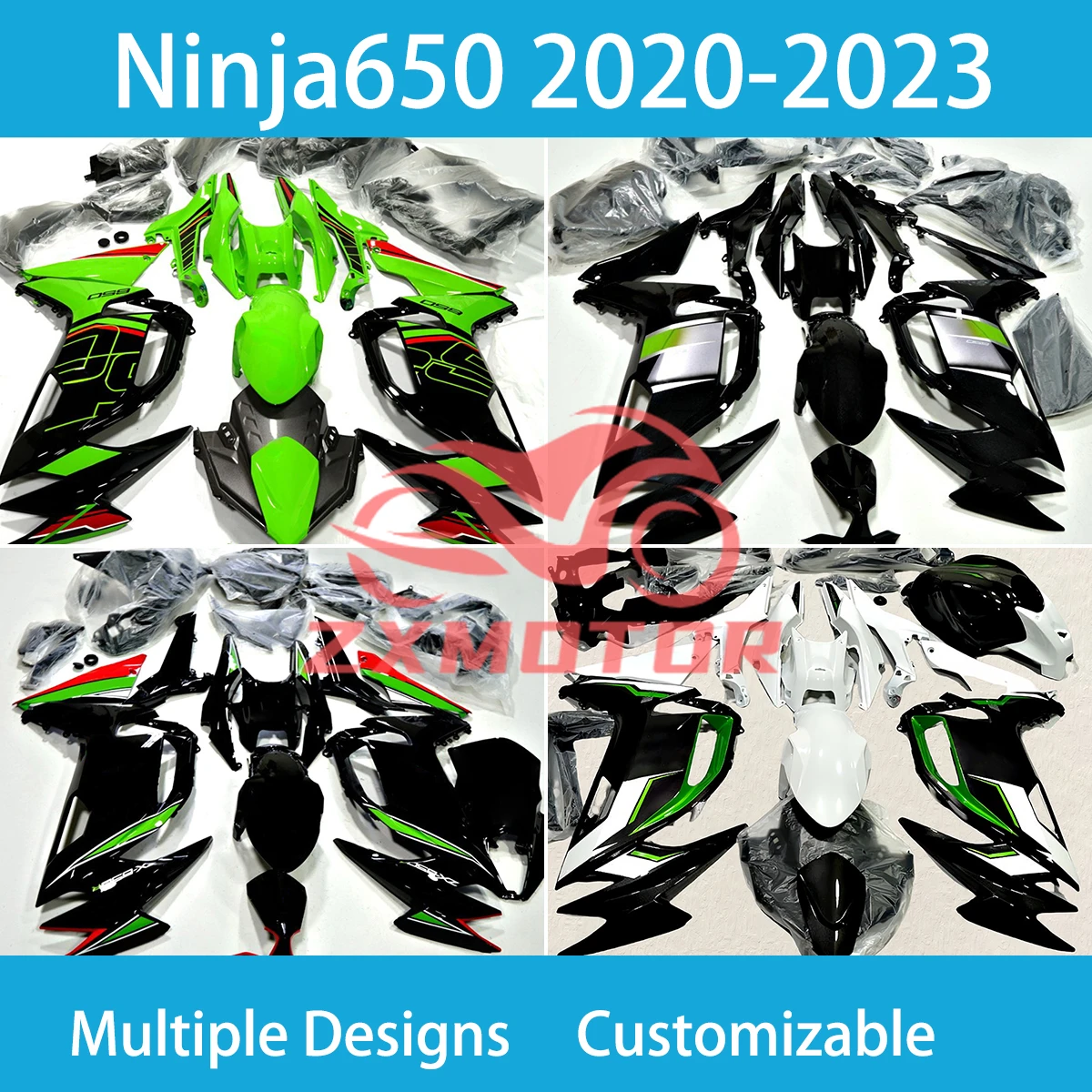 

Motorcycle Fairings for KAWASAKI NINJA650 2020 2021 2022 2023 Prime Injection Bodywork Fairing Kit ER-6F 20-23