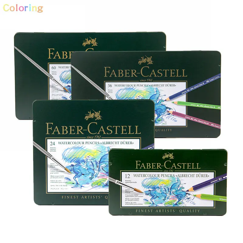 Faber Castell WaterColor Pencils with Sharpener and Brush, 48 WaterColored  Pencils set - AliExpress