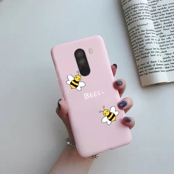Cute Cat Cartoon Silicone Soft TPU Case for Pocophone F1 (Pink)