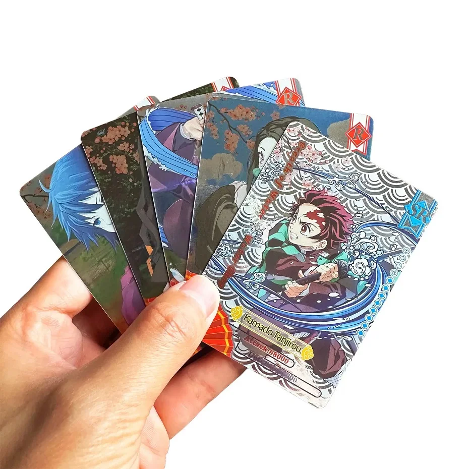 Anime Cards Flash Demon Slayer Cards Mugen Train SSP Card Ultra Rare Tanjirou Kamado Nezuko Character Collection