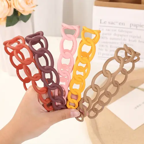 2024 New Fashion All-match Acrylic Sweet Circle Headband Hairbands for Women Girl Clamp Hair Accessorie Headwear Wholesale - Image 4