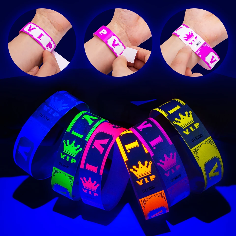 600-Pack Neon Pink Tyvek Wristbands - Tamper-Proof Event Bracelets For Parties, VIP & Medical ID - View #2
