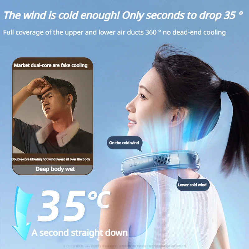 Portable Neck Fan 10000mAh Rechargeable Fan Mini 3-Speeds Large Wind Outdoor Silent Electric Ventilador for Home Camping Outdoor 4 Portable Neck Fan 10000mAh Rechargeable Fan Mini 3-Speeds Large Wind Outdoor Silent Electric Ventilador for Home Camping Outdoor 4