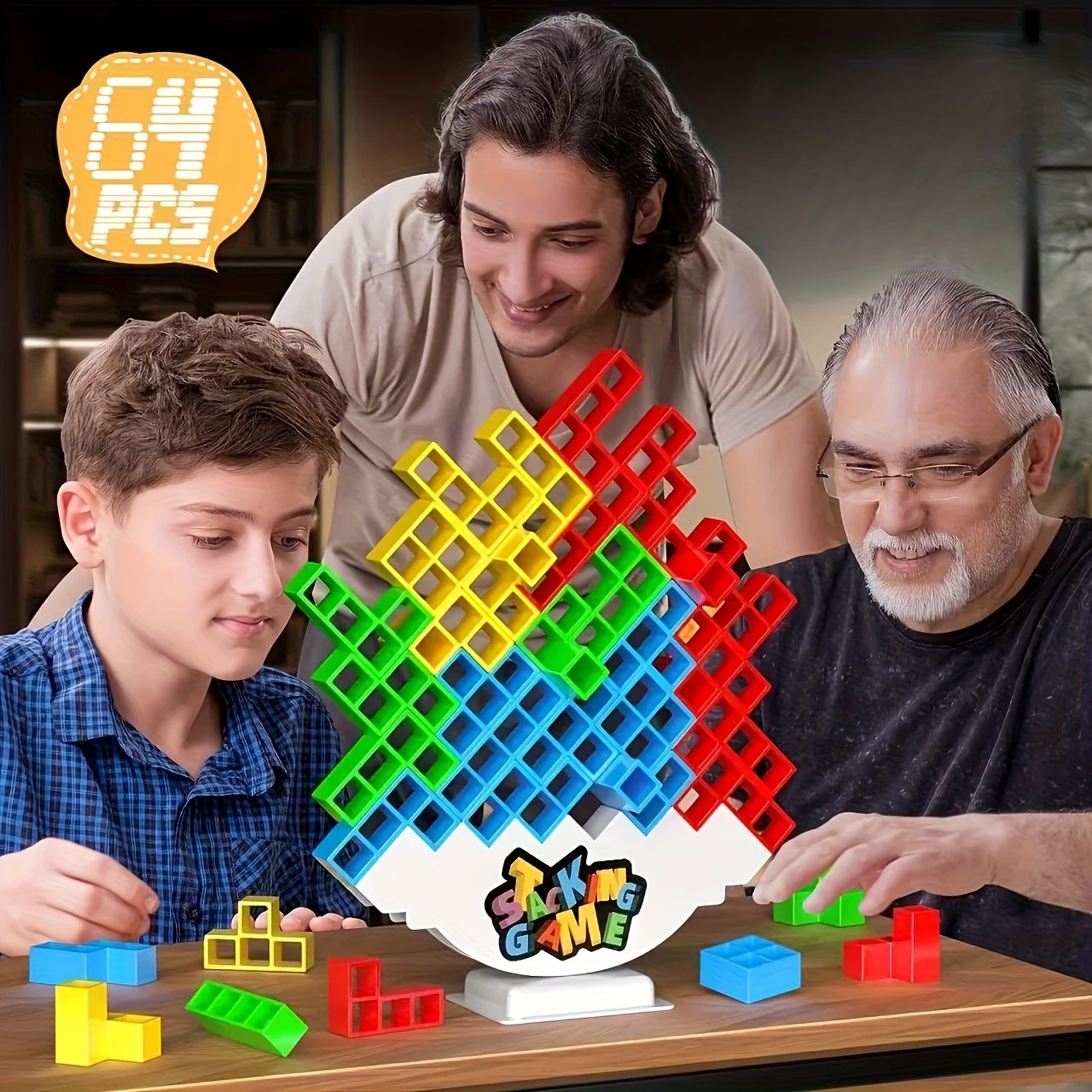 Весела та збалансована настільна гра Jenga, підходить для дітей, дорослих, друзів, команд, гуртожитків, сімейних ігор і вечірок