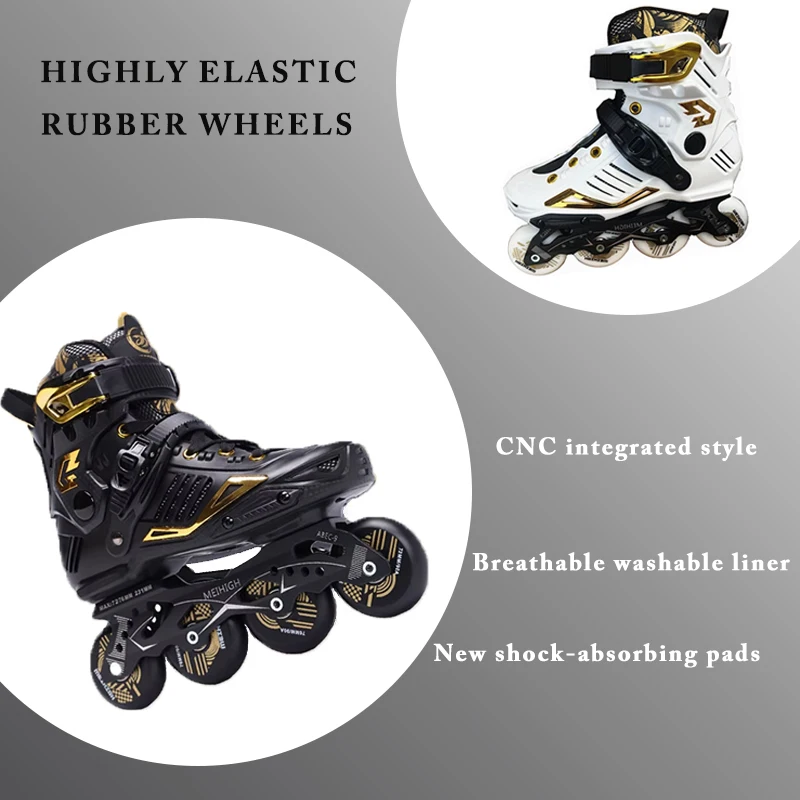 Competitive Adult Roller Skates College-In-Line Fancy Roller Skates Mesh Inner Single-Row Competitive Wheel
