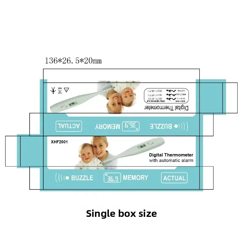 1/2pcs Digital Water Thermometer Accurate Oral and Armpit Temperature Reading Fever Alert Termometer Baby Bath Thermometers