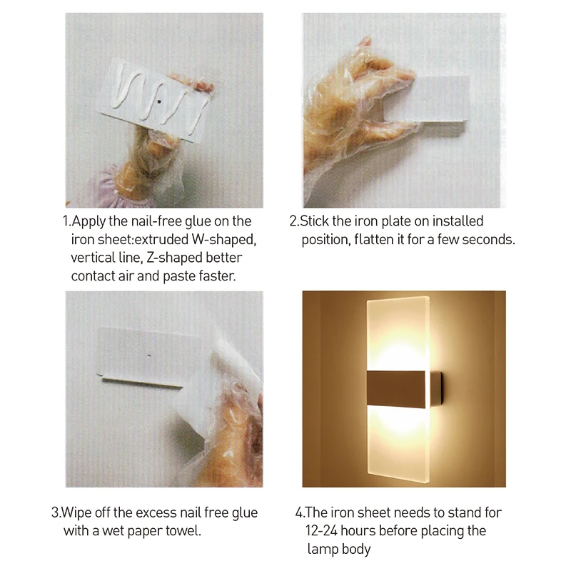 USB Recharge Wireless Acrylic Wall Lamp Touch Sensor Switch LED led light led wall lamp wall light Indoor Sconce Lamp Bedroom Living Room Modern Nordic Night Light
