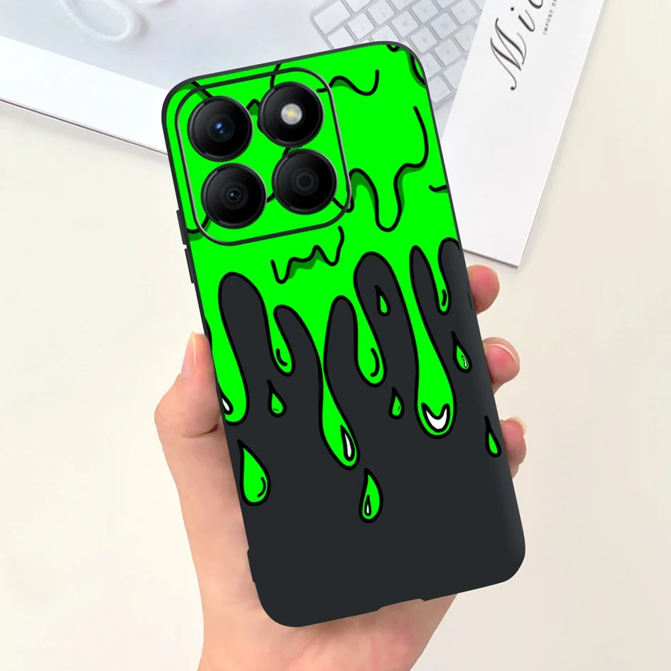 Stylish Floral Moon Soft Silicone Case - Artistic Back Cover