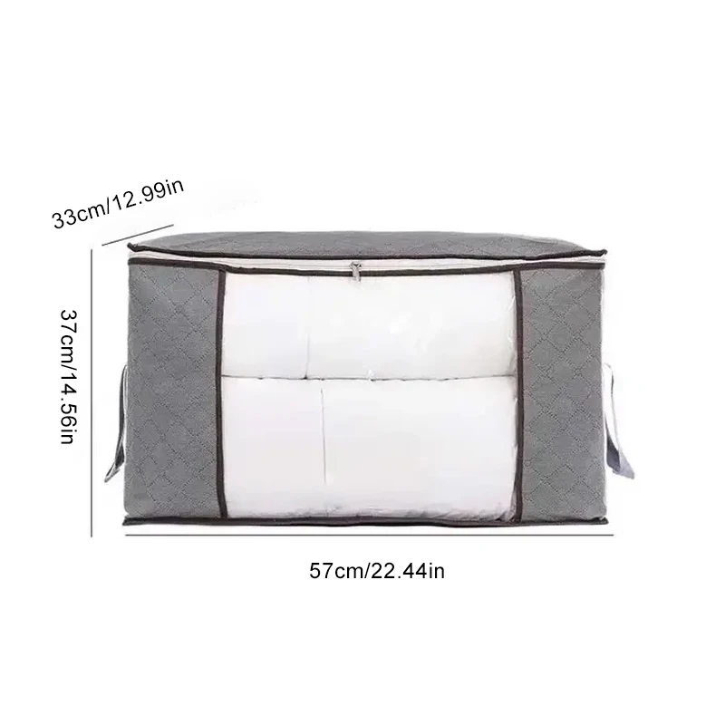 1/2Pcs Non-Woven Fabric Blanket Organizer Quilt Storage Bag Blanket Storage Bags Zipper Duvet Storage Cover Under Bed Storage 6