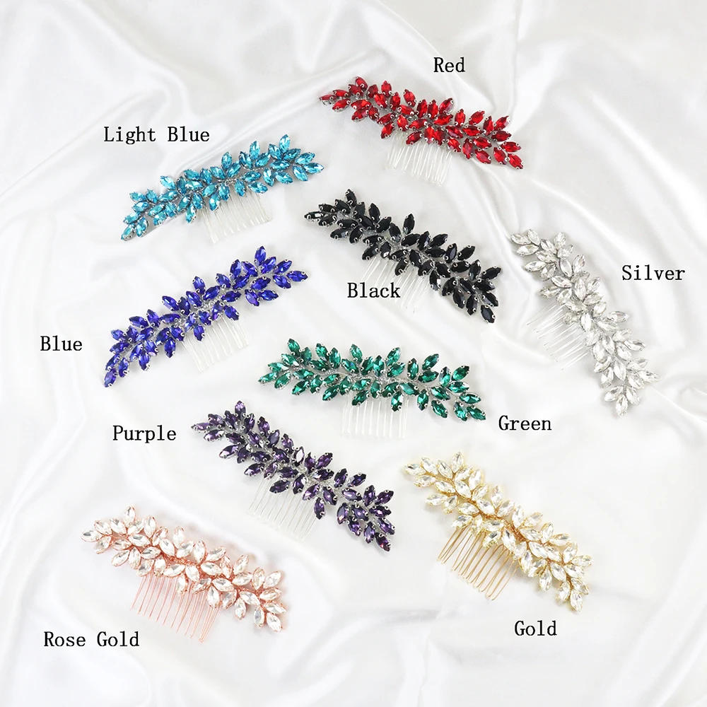 Full Rhinestone Hair Comb Bride Headdress for Wedding Hair Accessories Elegant Women Handmade Headband Bridal Headwear hair accessories bridal hair accessories crown headband bridal jewelry set