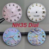 New 28.5mm Mother of Pearl dial gradient S dial without luminous NH35 movement watch accessories and tools