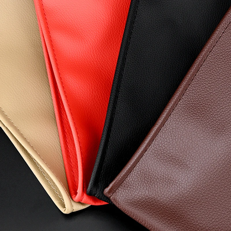 Car front seat LED waterproof magnetic adsorption garbage bin suspension car seat leather storage leak proof garbage bin 1 pcs car storage bag car trash can car trash bag