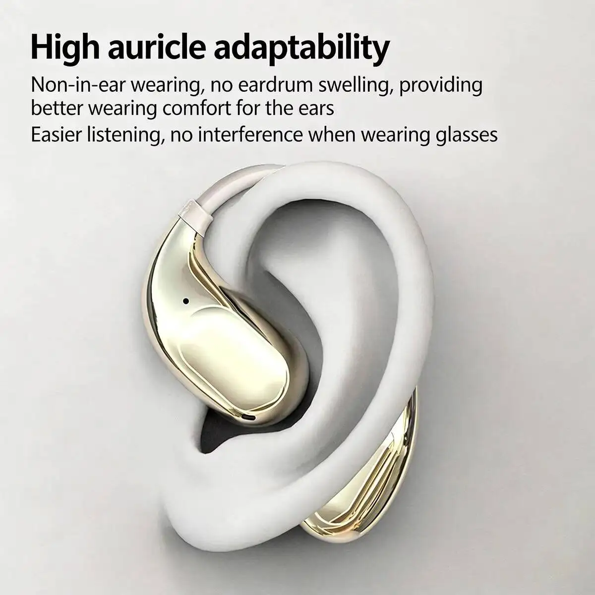 Nouveaux écouteurs Bluetooth M30 à contour d'oreille ouvert avec réduction de bruit intelligente ENC, étanches, indicateur de batterie, longue autonomie pour la musique et le sport_voghion.com