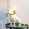 Italian Animal Thread Dog Table Lamp, Nordic Creative Living Room, Bedroom Study, Bedside Decorative Ornaments, Resin Lamps 5