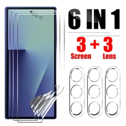 Premium TPU Screen and Tempered Glass Lens Protector Set with Hydrogel Film - Z Fold 7 (6 IN 1 Films)