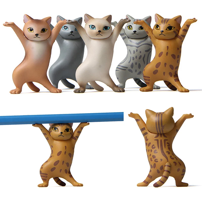 

Funny Cat Pen Holder Toy Lovely Cat Bracket Desk Decoration Home Decor