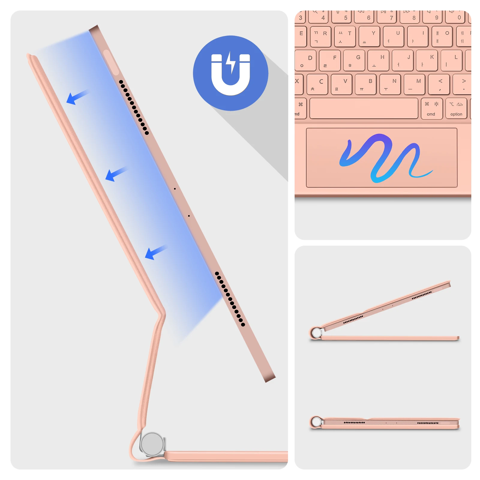 Goojodoq magische Tastatur für iPad Pro 11 Zoll 4./3./2./1 