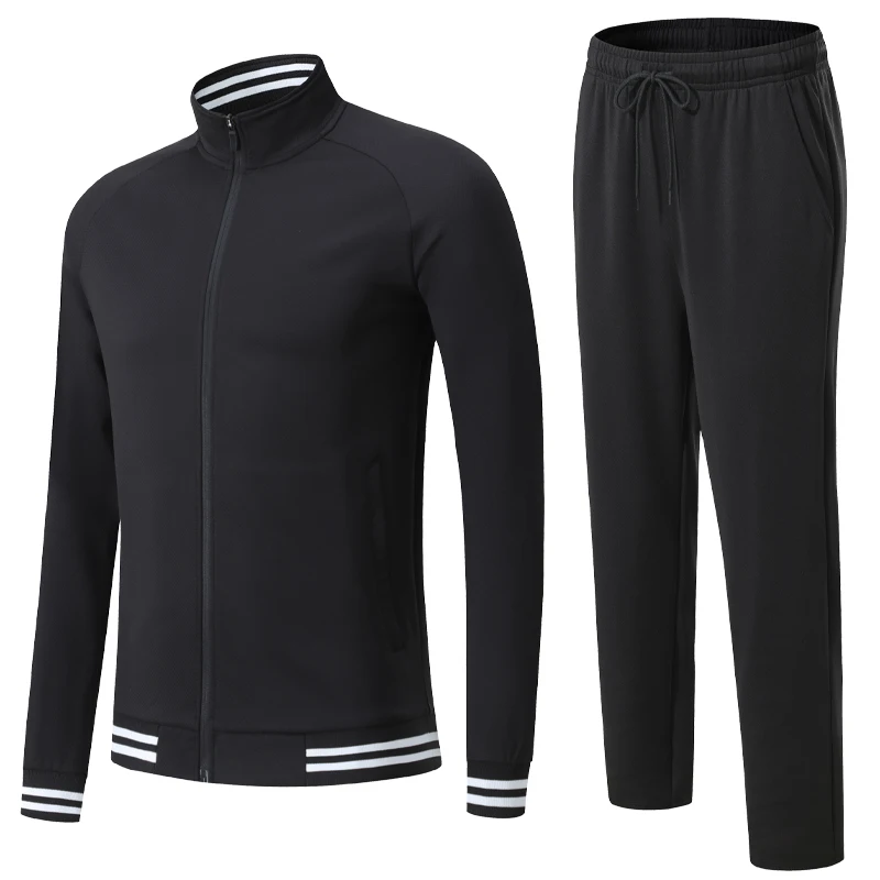 

Running Jackets Tracksuit Long Sleeve Gym Soccer Jogging Jacket Pants Uniforms Suit Outdoor Hiking Cycling Zipper Pockets Sets