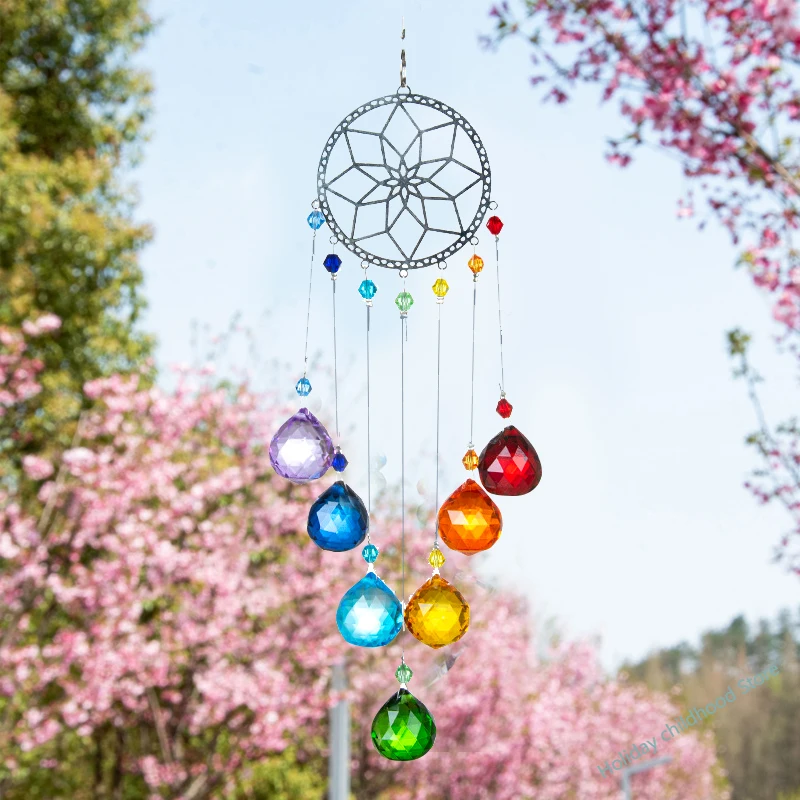 Hanging Crystal Lighting Ball Pendant DIY Tree Of Life Sun Catcher Prism sun catcher crystal pendant sun catchers for Outdoor Home