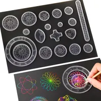 11/22pcs Spirograph Drawing Toys Set Interlocking Gears Wheels Geometric Ruler Drawing Accessories Creative Educational Kids Toy 1