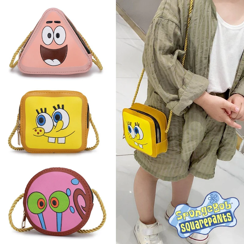 Spongebob Patrick Star Borsa A Tracolla Cartoon Crossbody Bags Anime Creative Girl Portamonete Kids Key Money Storage Wallet Handbag