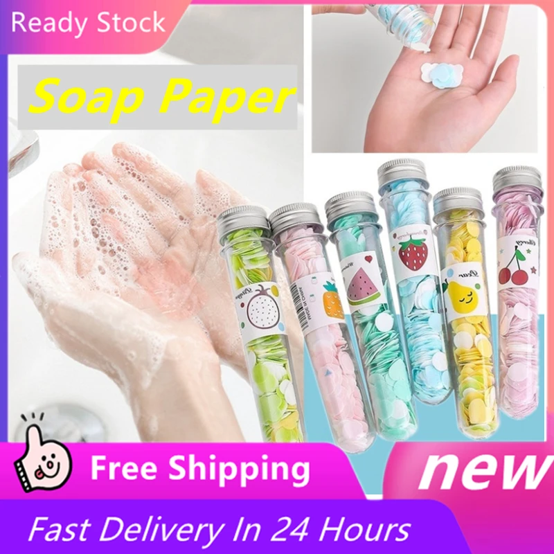 

Newest Paper Cleaning Soaps Portable Hand Wash Soap Papers Scented Slice Washing Hand Bath Travel Scented Foaming Small Soap
