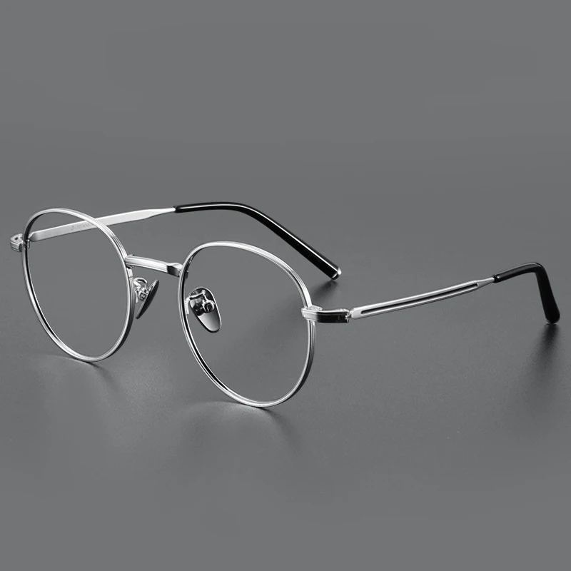 

Pure Titanium Reading glasses Women Handmade Retro Oval Round Glasses Frame Men Eyeglasses Luxury Blue Light Resistant Lenses Fr