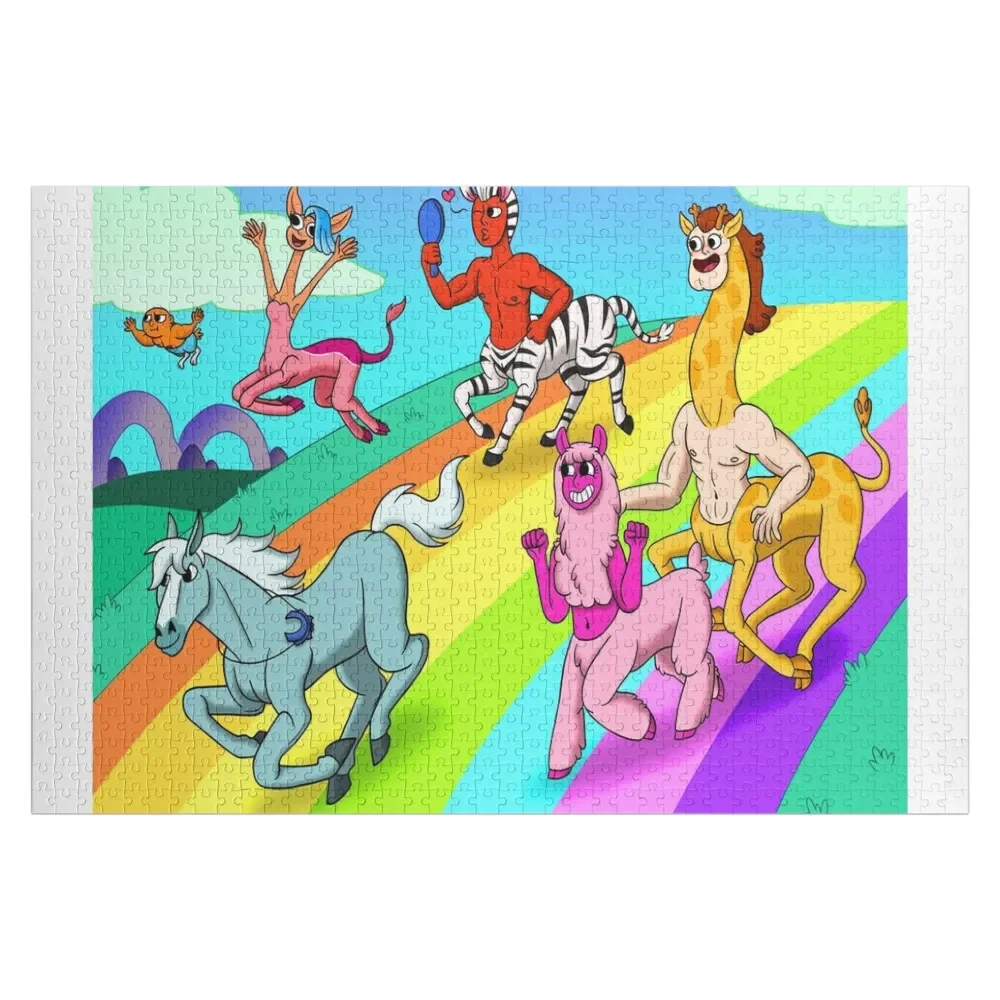 

Centaurworld Birthday Family Shirts centaurworld characters Jigsaw Puzzle Photo Personalized Gifts Puzzle