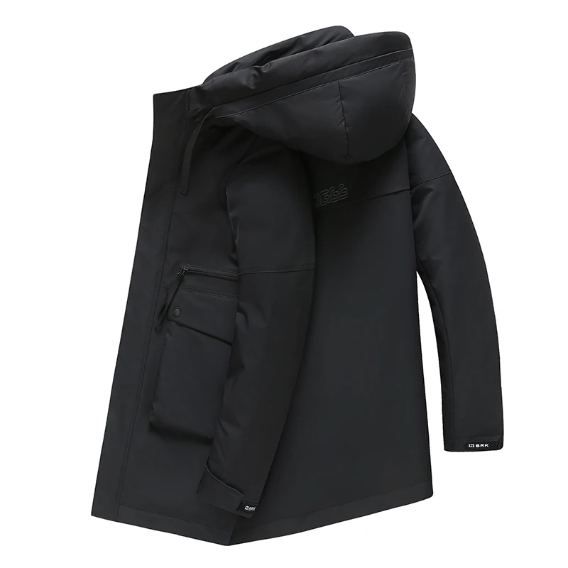 Oversized XXL-8XL Men's Hooded 90% White Duck Down Jackets 2023 Winter Business Casual Top Loose Thicken Warm Puffer Coat Parkas
