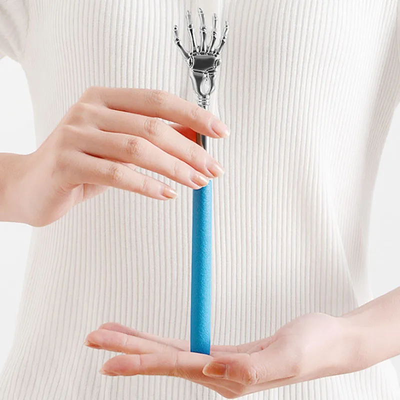 Skull Palm Telescopic Back Scratcher Hand Massager backslap with Rubber thumbnail 4