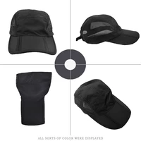 Mountain Embroidery Stripe Foldable Trucker Cap Men Sun Protection Summer Adjustable Men Baseball Cap Dad Hat 2
