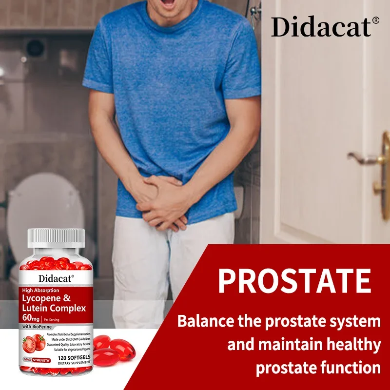 Natural Tomato Benefits Prostate Health, Immune System, Heart Health, Vision Support-Lycopene & Lutein Complex Antioxidant