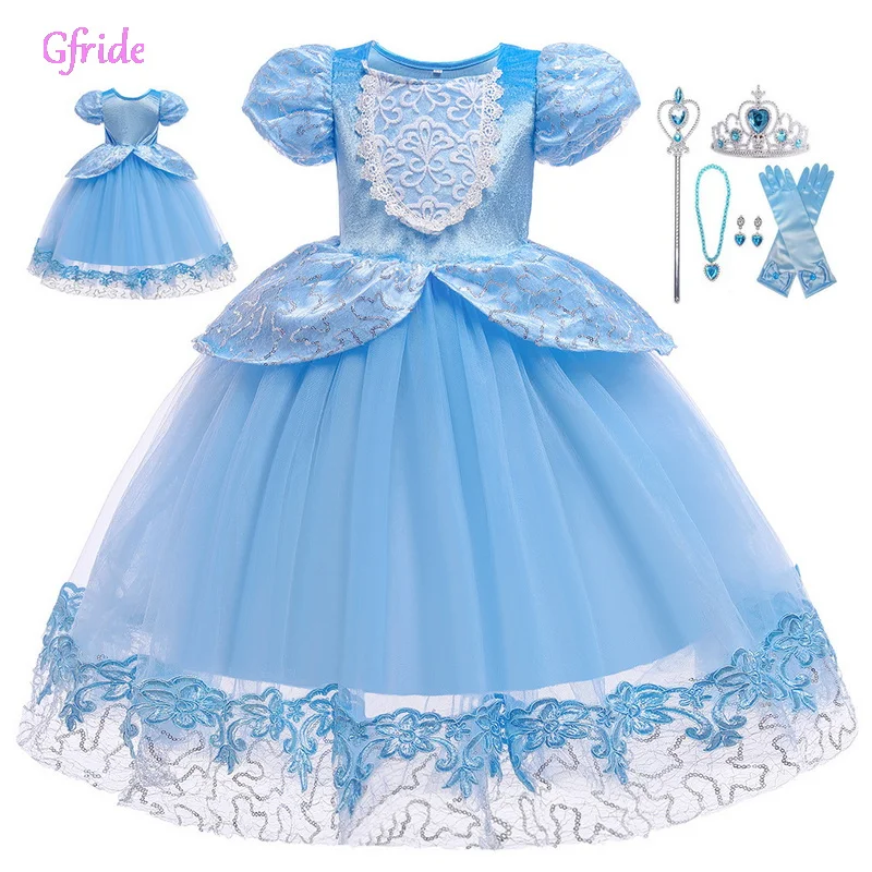 Romys Collection Princess Blue Cinderella Costume Party Dress-up Set 