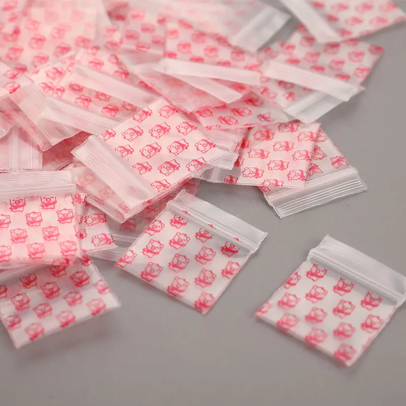

100Pcs/set Mini Zip lock Bags Zipper Bag Ziplock Bag Plastic Packaging Bags Ziplock Pill Packaging Pouches