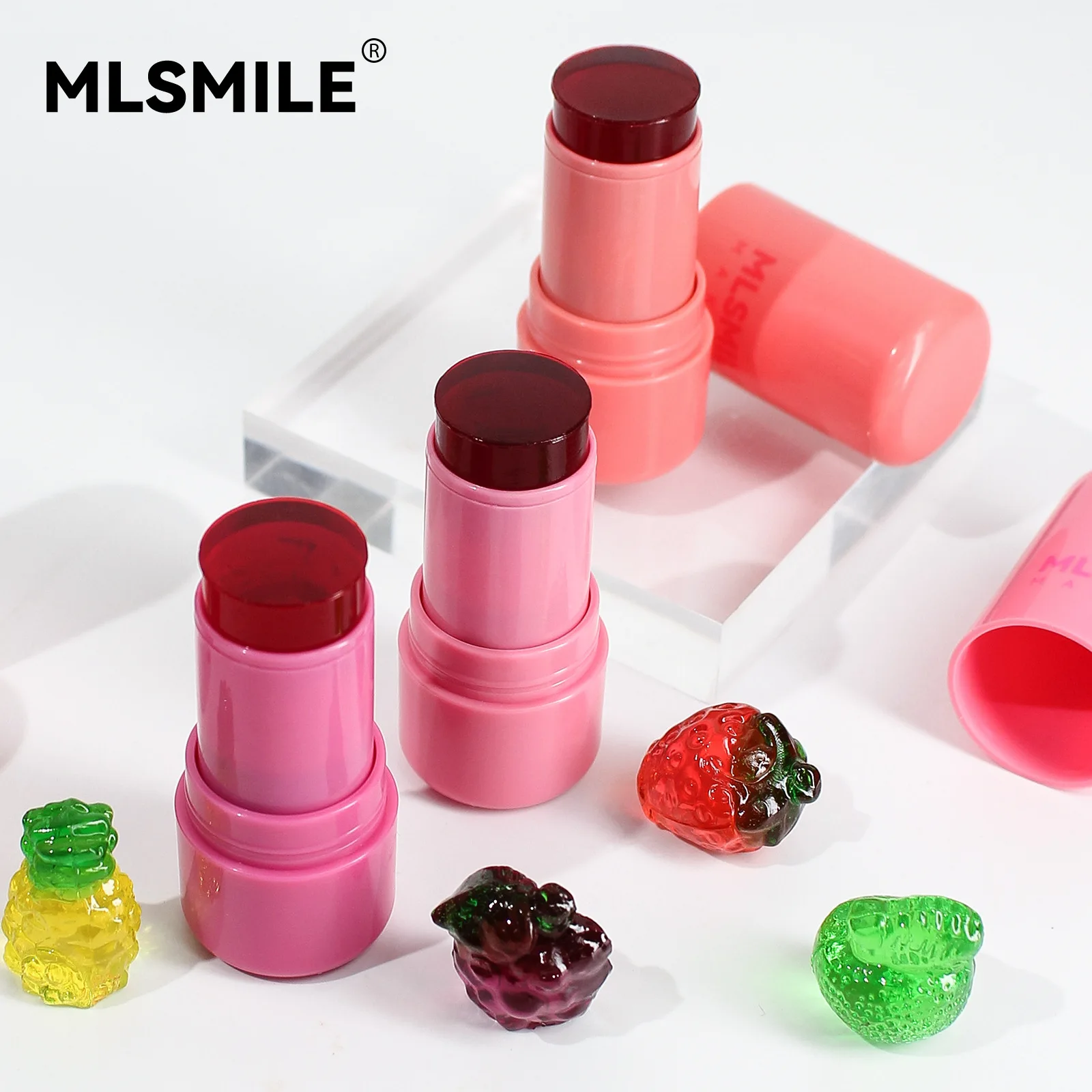 Water Jelly Tint Stick, Milk Cooling Water Jelly Tint Lip Gloss, Milk Jelly Tint Jelly Blush Stick, Sheer Lip & Cheek Stain 2