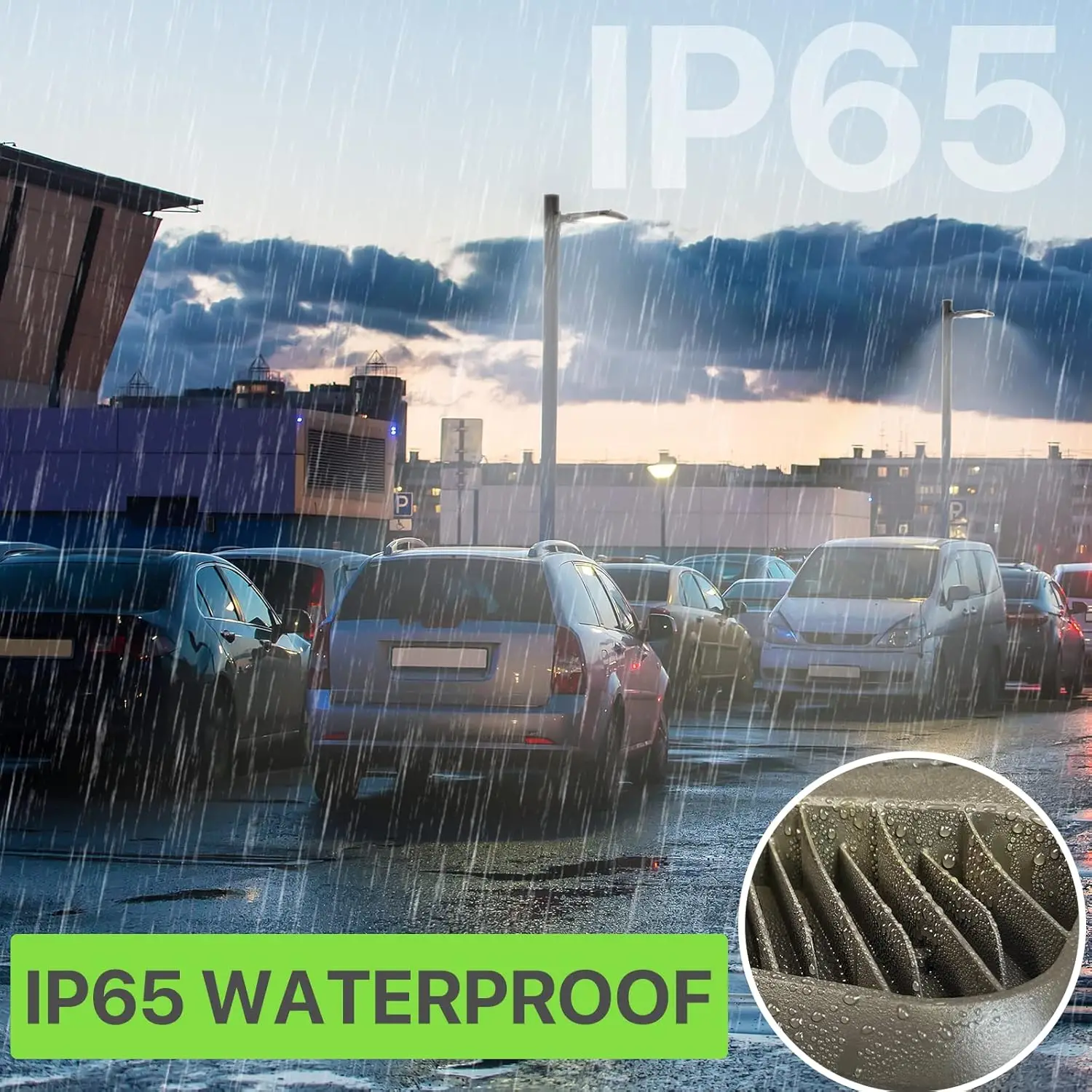Dusk to Dawn Photocell Street Lights,Adjustable Arm Mount IP65 Waterproof Commercial 5