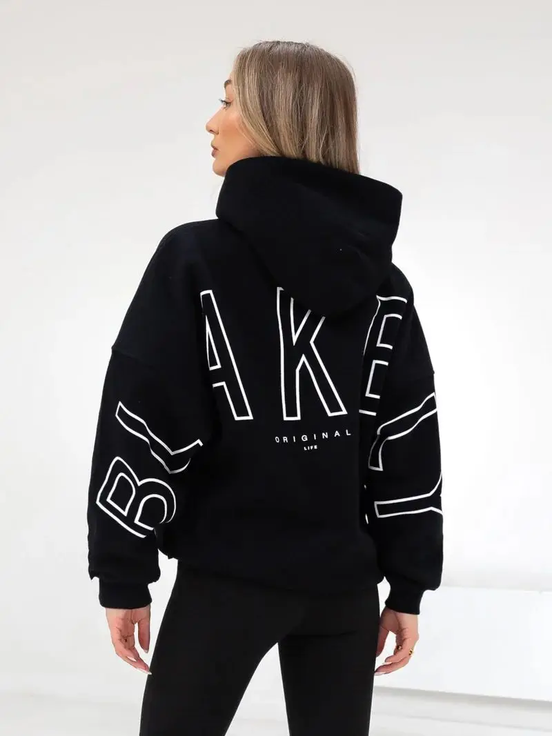 Hip-hop Harajuku High Street Trendy Brand Letter Print Oversized Hoodie Men Y2K 2025 Retro Gothic Punk Casual Sweatshirt Women
