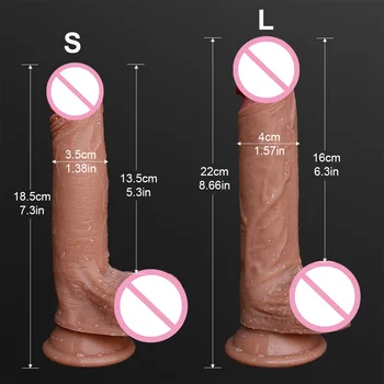 S/M/L Super Realistic Big Dildo Flexible Penis Dick with Suction Cup Adult Products Female Masturbation Sex Toys for Women 2