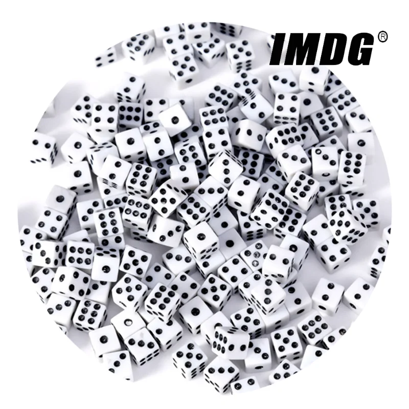 Acrylic Square Corner Dice 8mm 100pcs/Pack Right Angle Automatic Mahjong Jigsaw Puzzle Mini Game Cubes